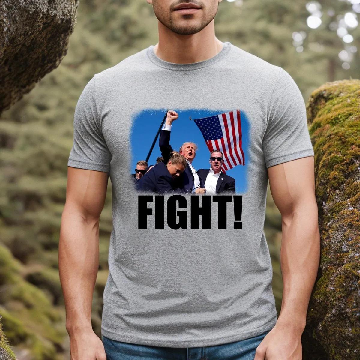 Trump Fight Shirt God Bless Trump Tee 1 2