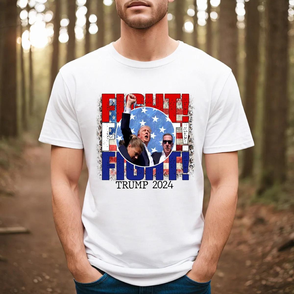 Trump Fight Shirt God Bless Trump Tee 2 1