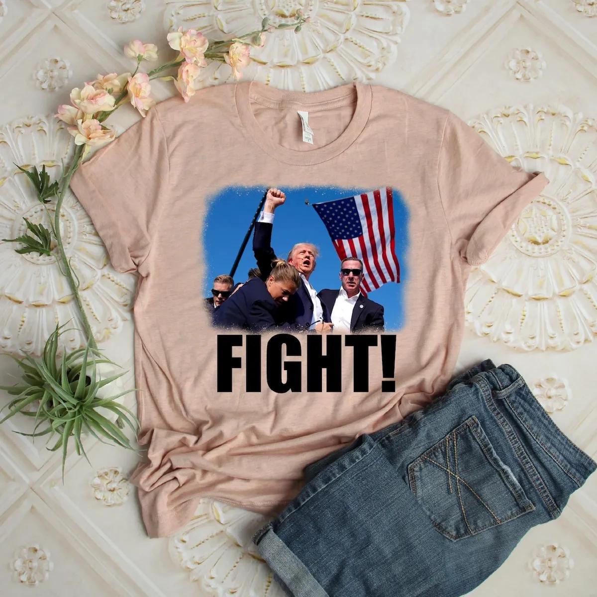 Trump Fight Shirt God Bless Trump Tee 4 2