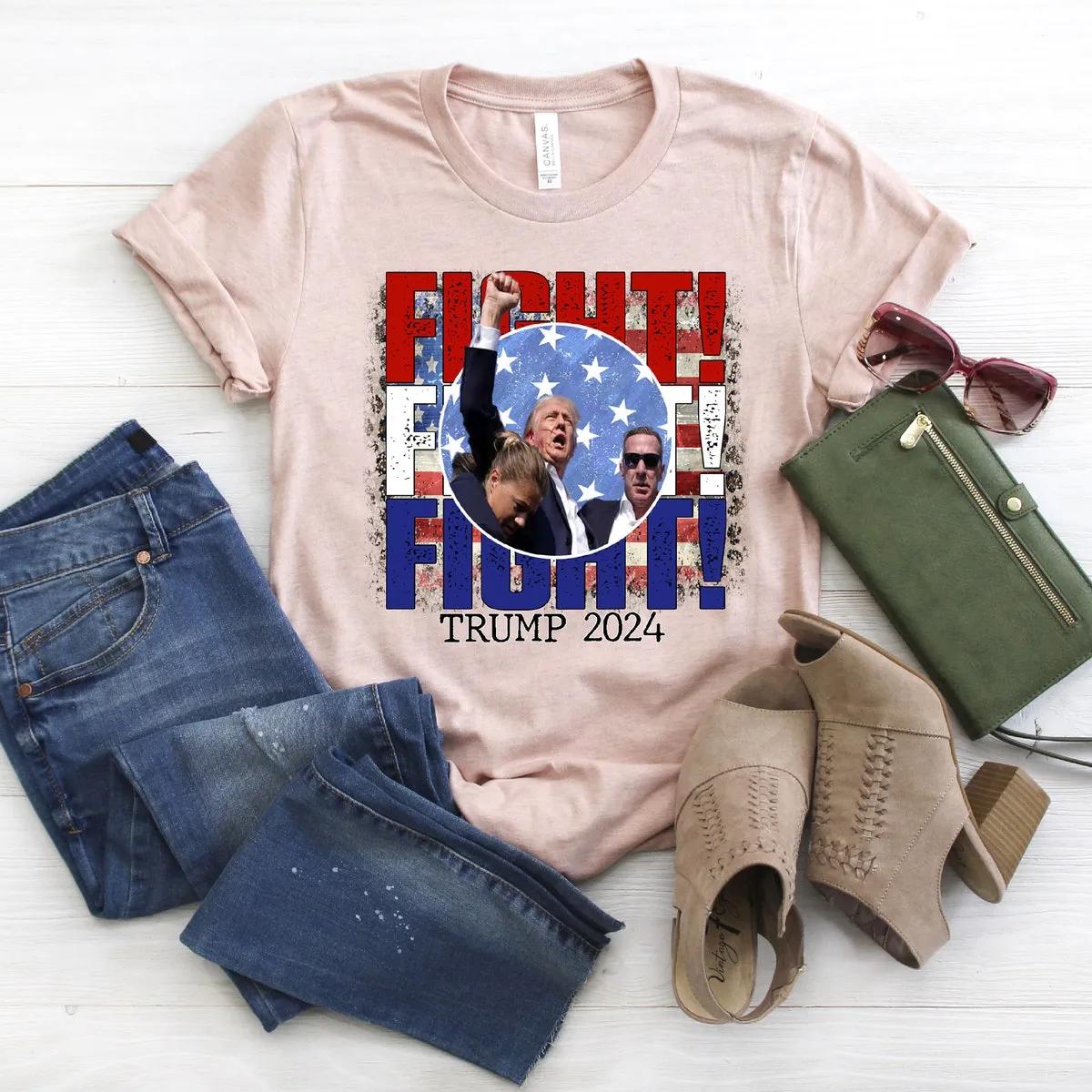 Trump Fight Shirt God Bless Trump Tee 6 1