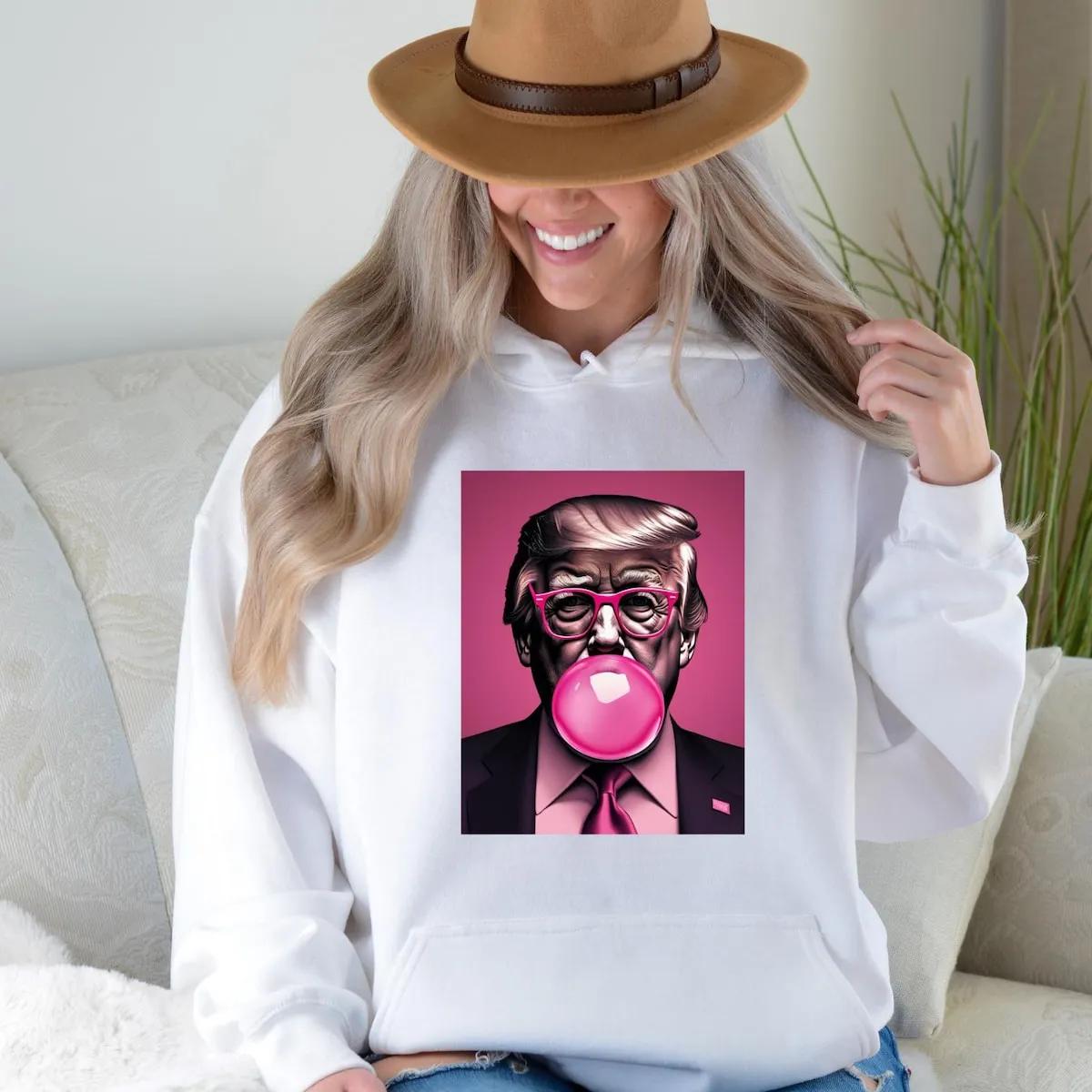 Trump Pink Bubblegum Graphic Shirt Funny Sarcastic President Tee 2