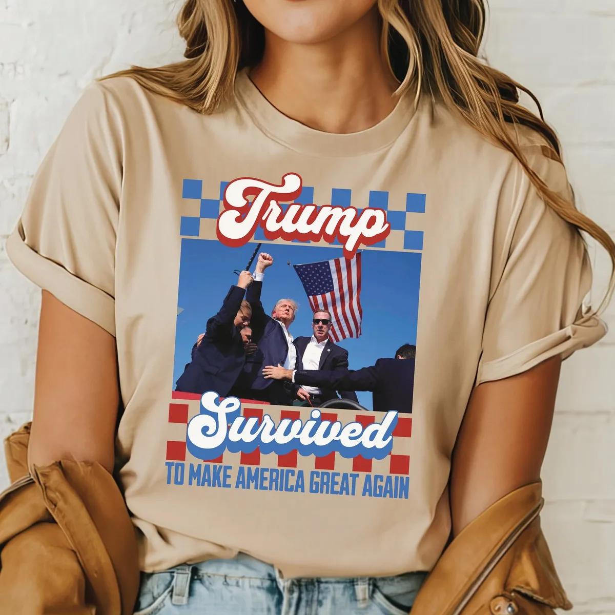 Trump Shot Shirt Trump Survived Tee 4 1