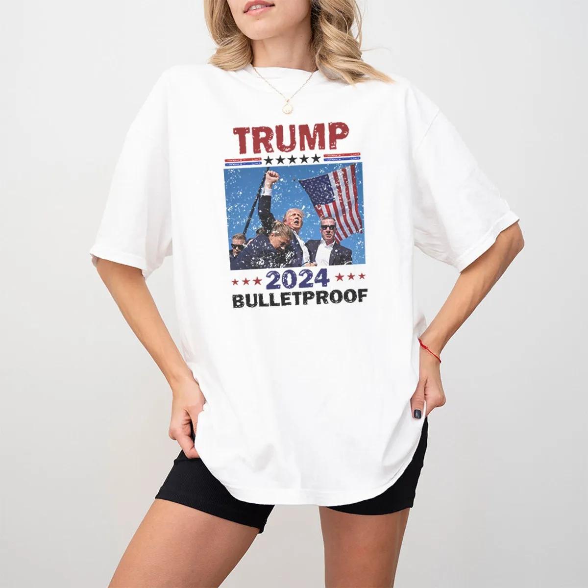 Trump Survived Shooter Shirt Trump 2024 Bulletproof Tee 1