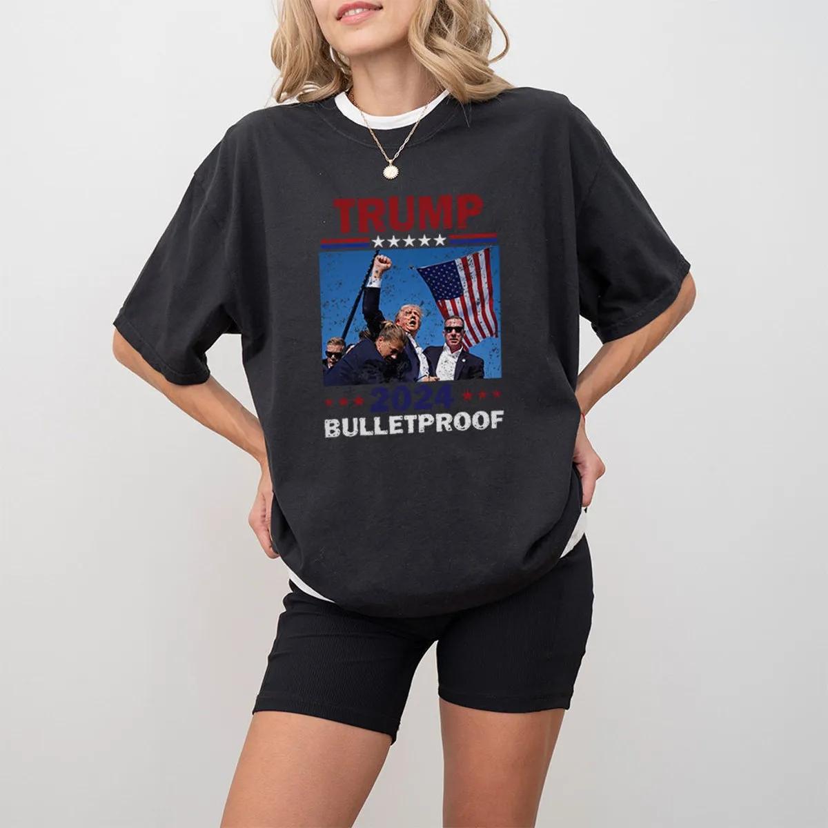 Trump Survived Shooter Shirt Trump 2024 Bulletproof Tee 2