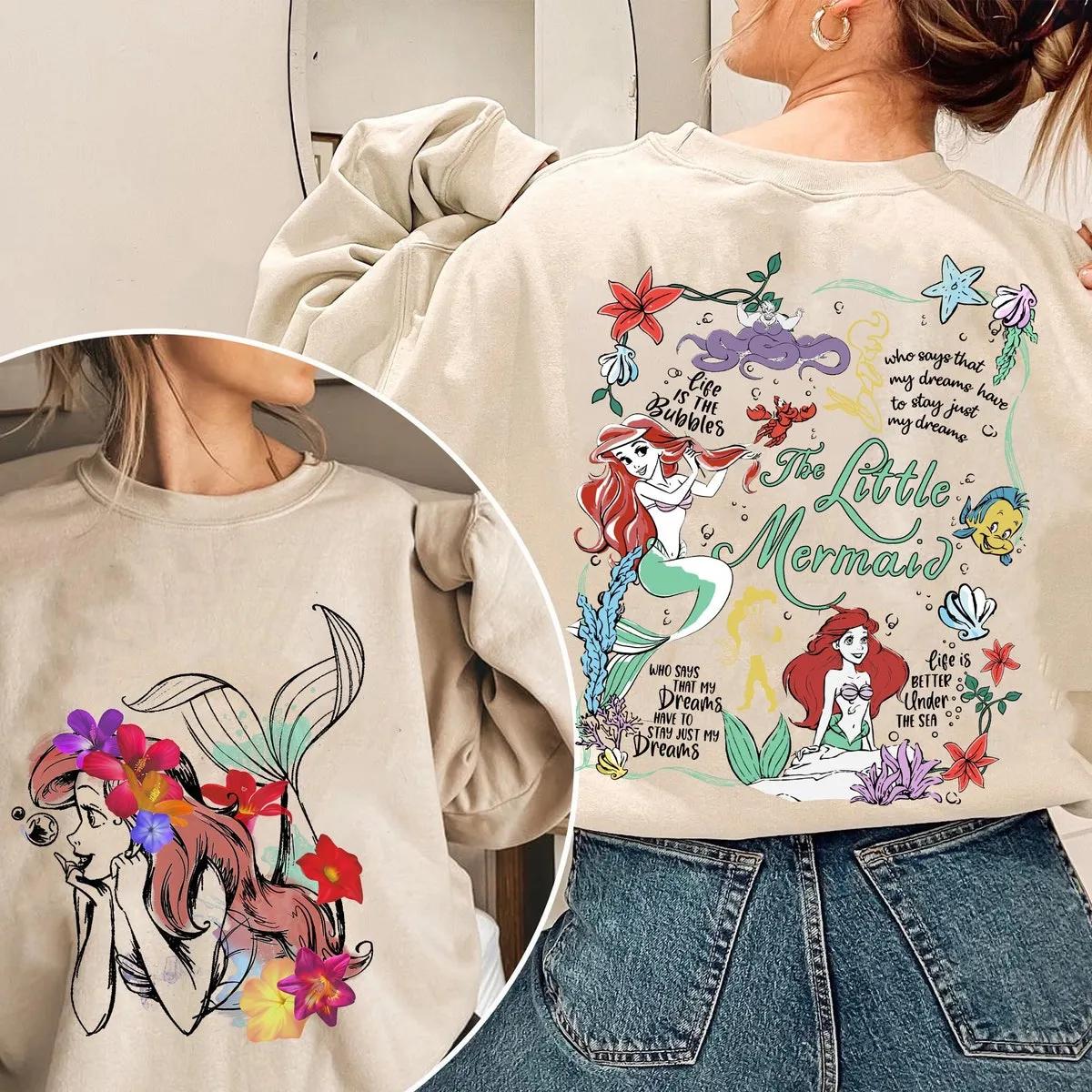 Two Sided Ariel Princess Under The Sea Shirt 5