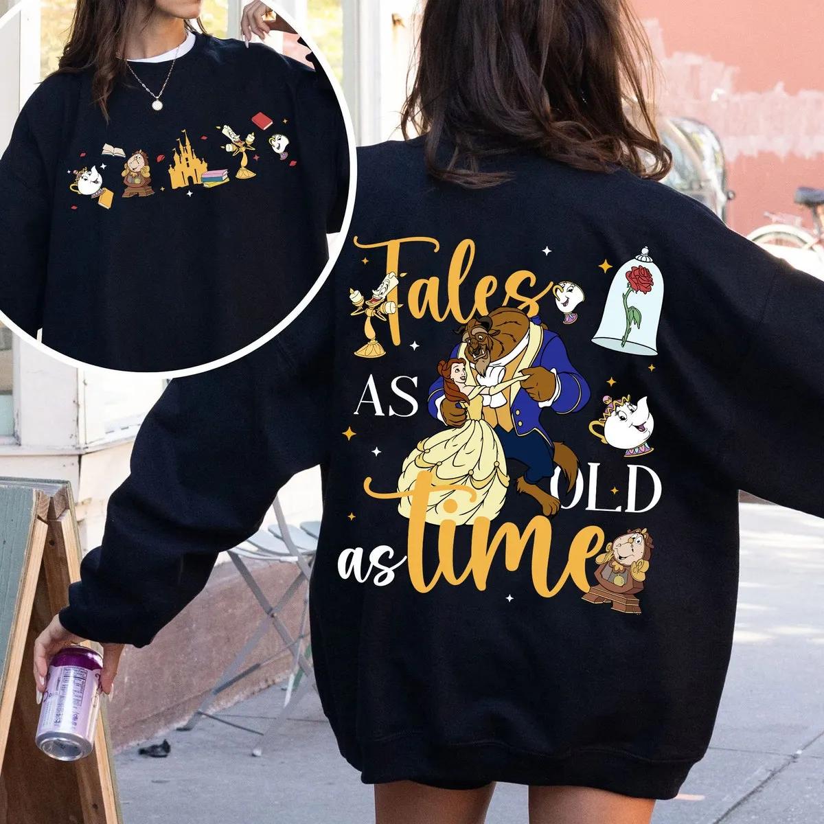 Two Sided Beauty And The Beast Tale As Old As Time Shirt 1