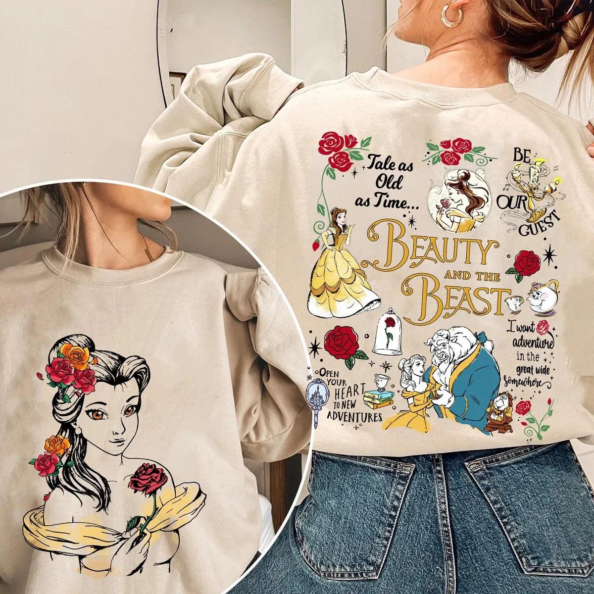 Two Sided Belle Princess Tale As Old As Time Shirt 2