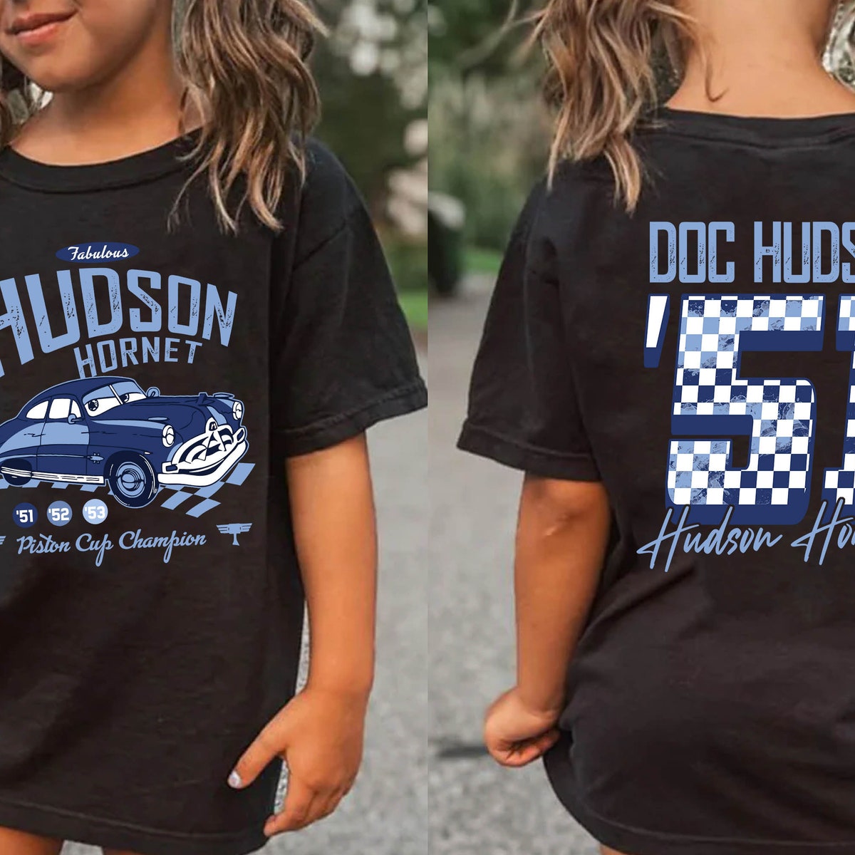 Two Sided Doc Hudson 51 The Fabulous Hudson Hornet Shirt 5 1