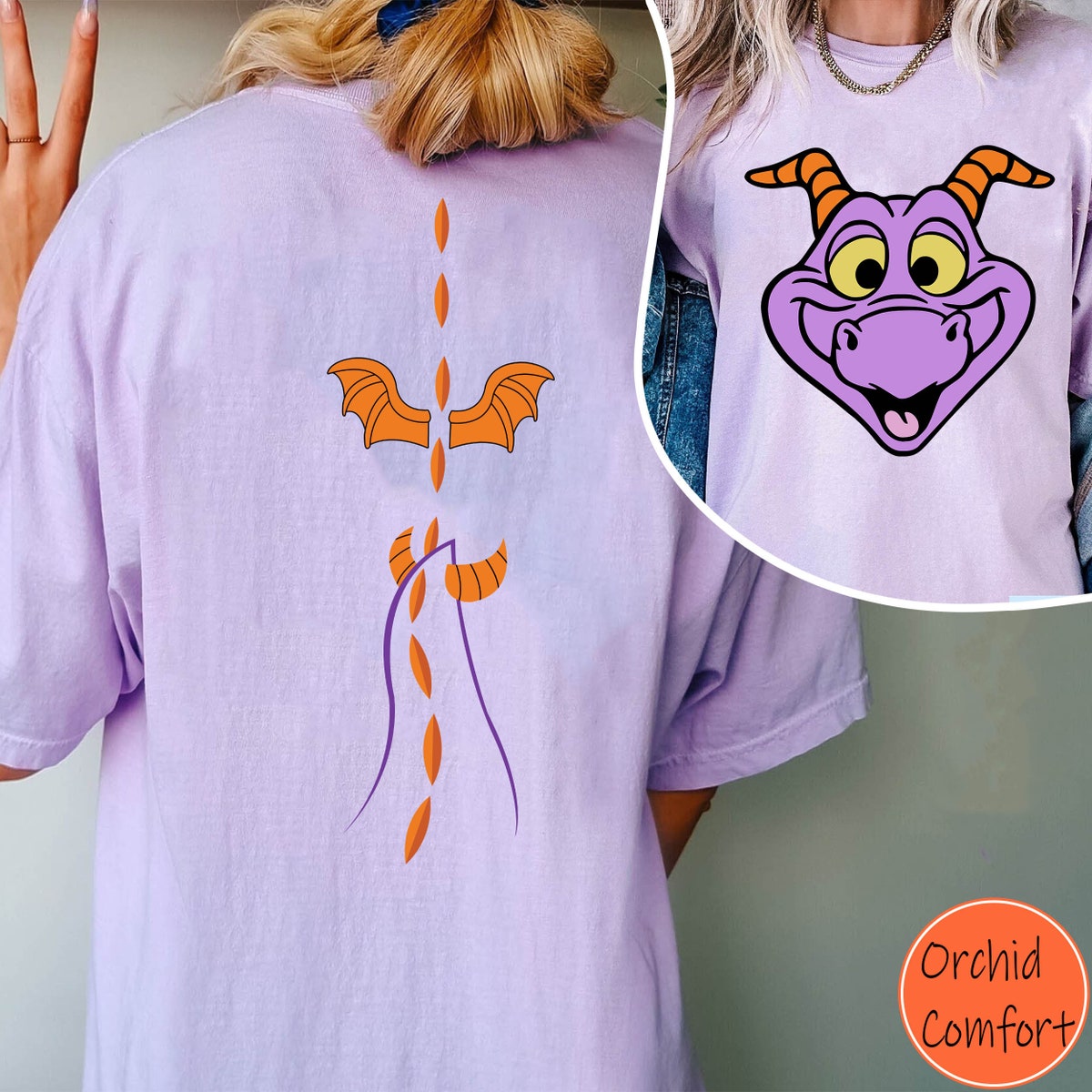 Two Sided Figment Big Face Halloween Costume Disney Shirt 1 1