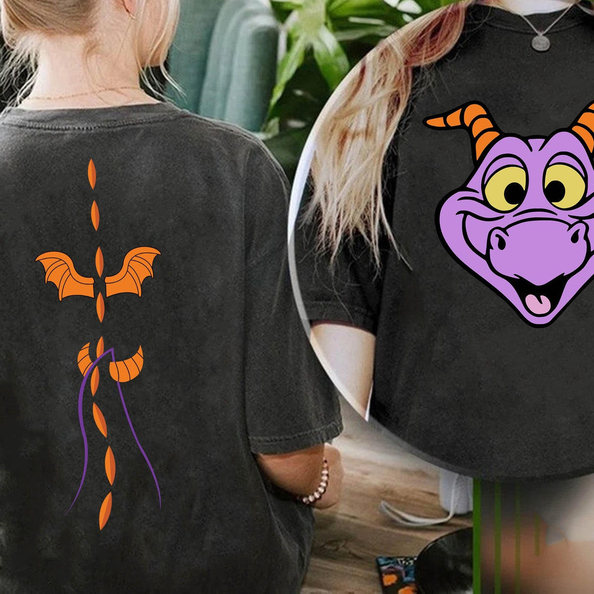 Two Sided Figment Big Face Halloween Costume Disney Shirt 4 1