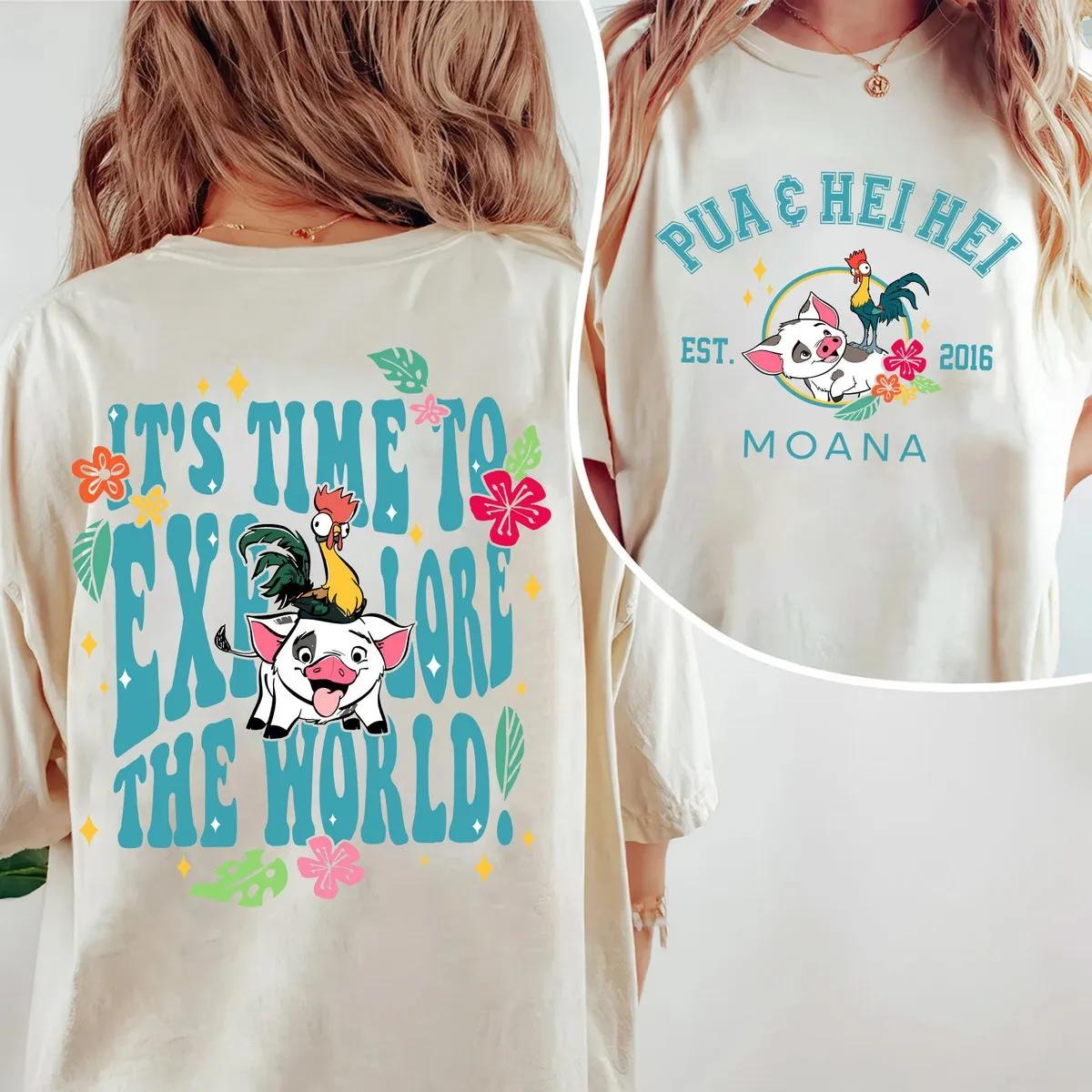 Two Sided Hei Hei Pua Its Time To Explore The World Shirt 2