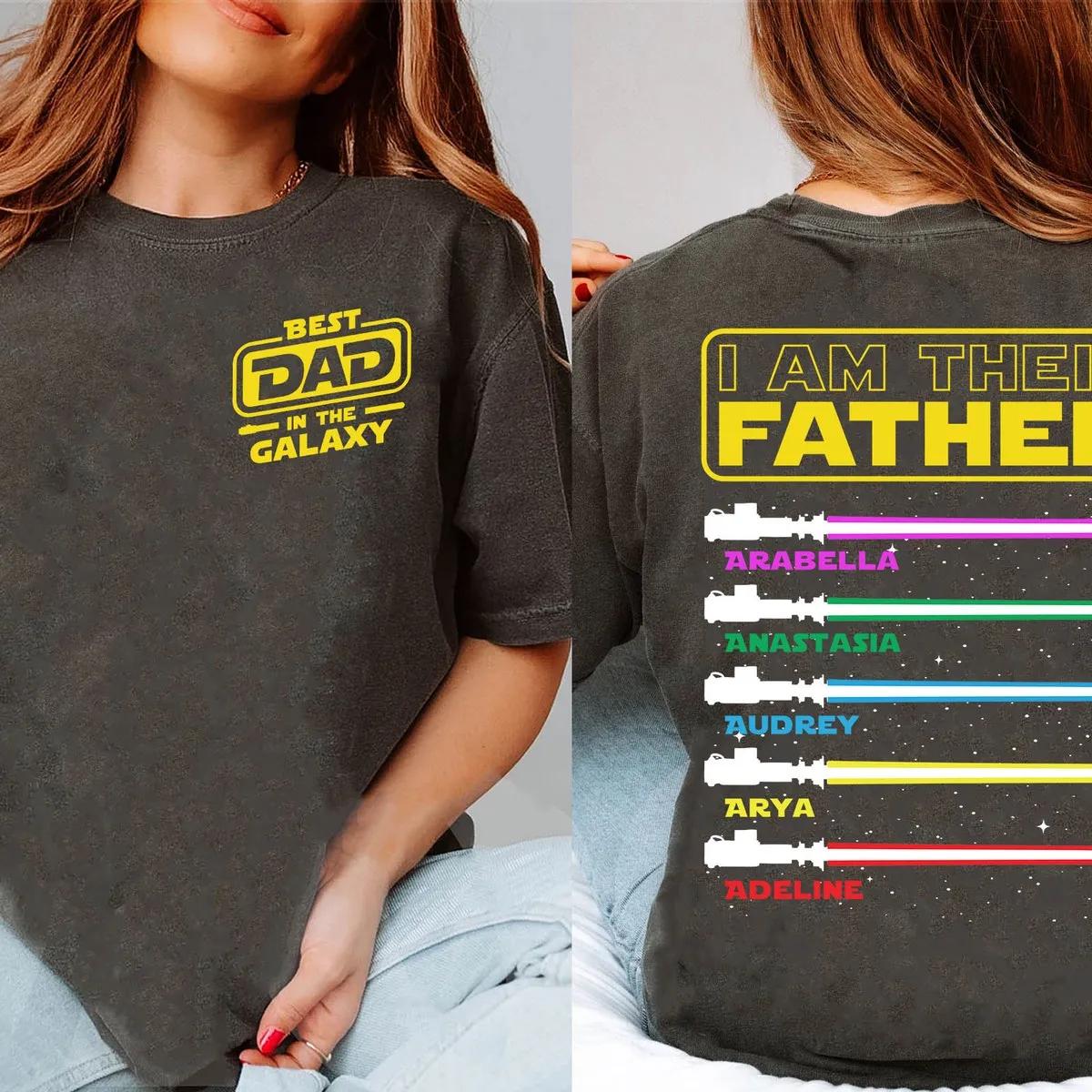 Two Sided I Am Their Father Lightsaber With Custom Kid Name Shirt 3