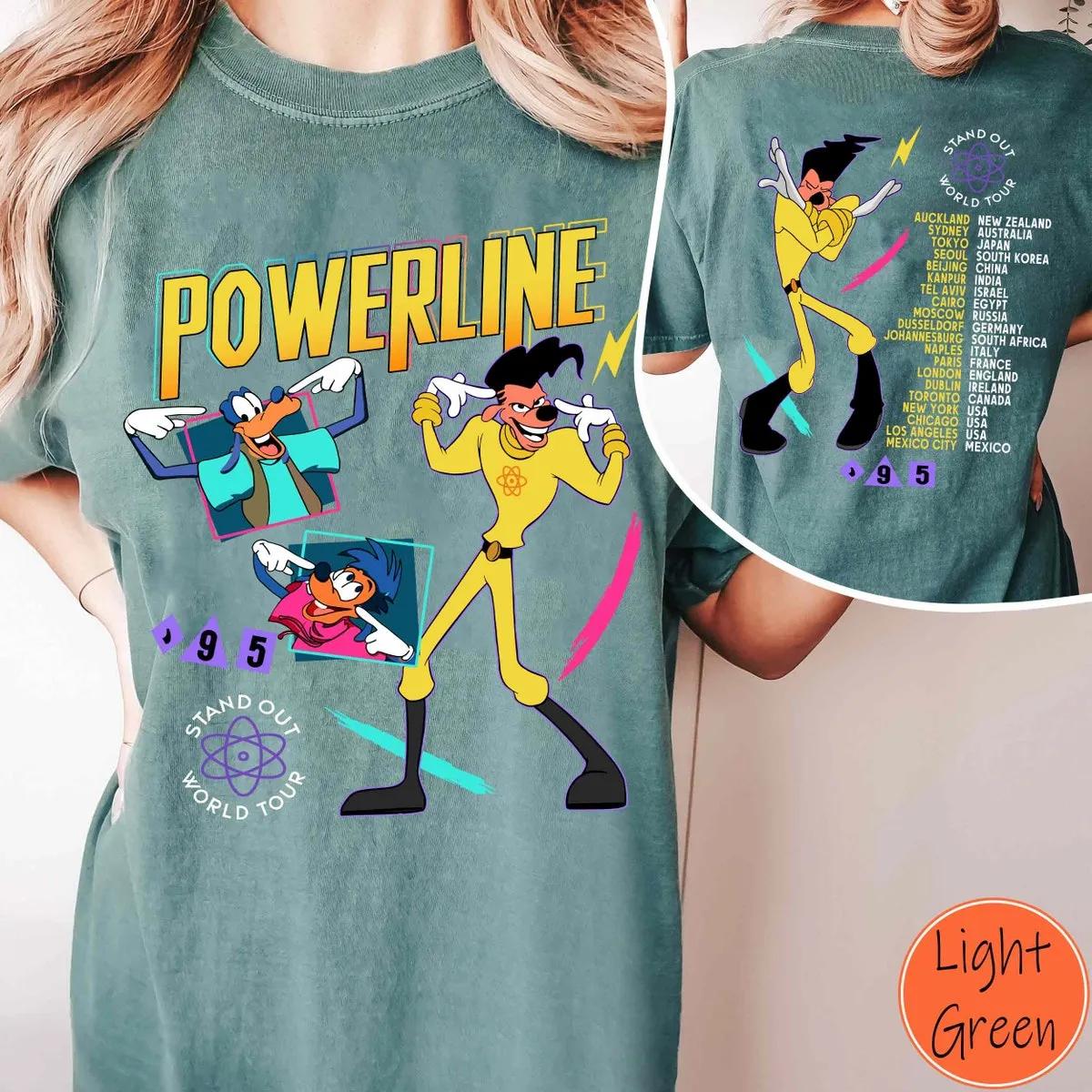 Two Sided Max Goofy Powerline Stand Out World Tour 95 Kid Shirt 3