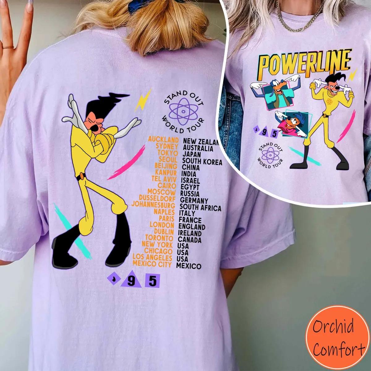 Two Sided Max Goofy Powerline Stand Out World Tour 95 Kid Shirt 4