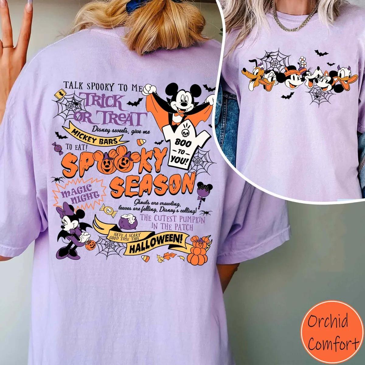 Two Sided Mickey And Friends Halloween Shirt 2