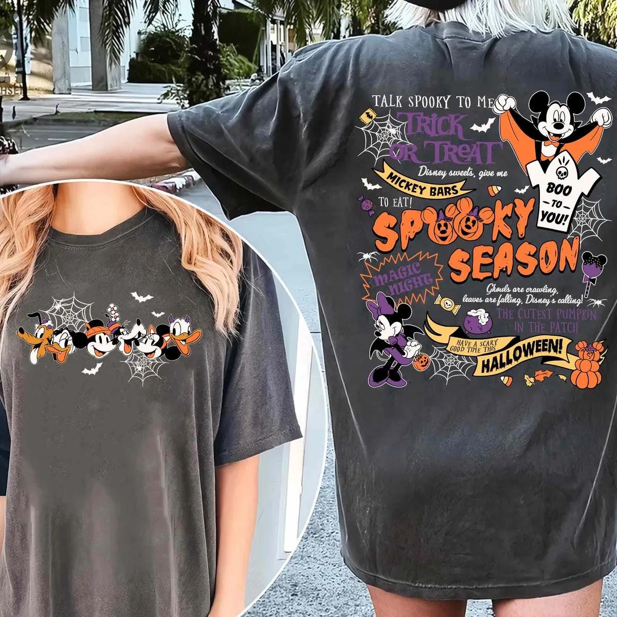 Two Sided Mickey And Friends Halloween Shirt 3