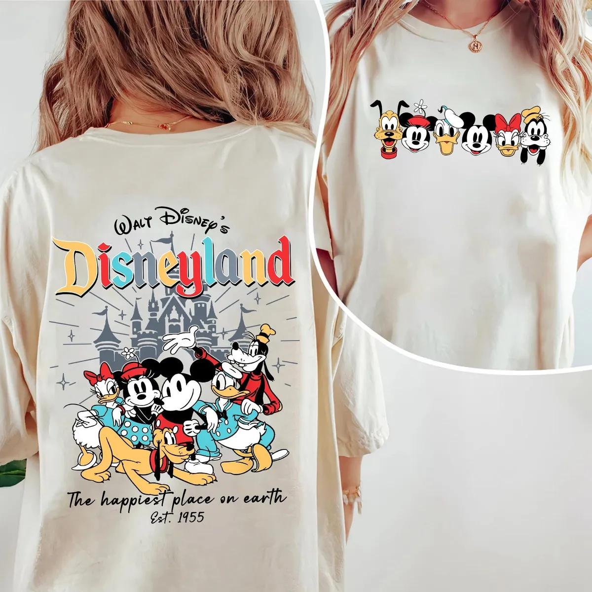 Two Sided Mickey Friends The Happiest Place On Earth Shirt 1