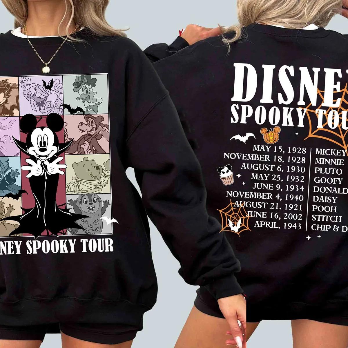 Two Sided Mickey Vampire Disney Spooky Tour Halloween Shirt 2