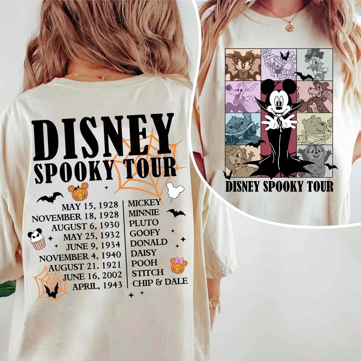 Two Sided Mickey Vampire Disney Spooky Tour Halloween Shirt 3