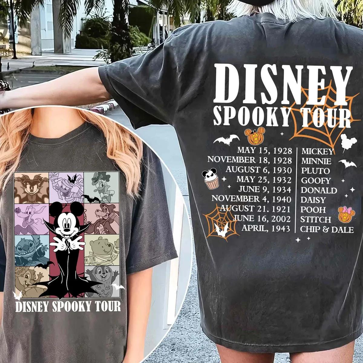 Two Sided Mickey Vampire Disney Spooky Tour Halloween Shirt 4