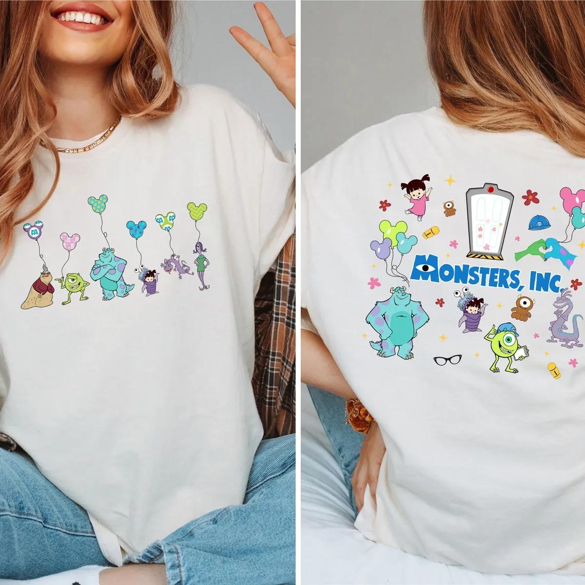 Two Sided Monster Inc Mickey Balloon Disney Shirt 2