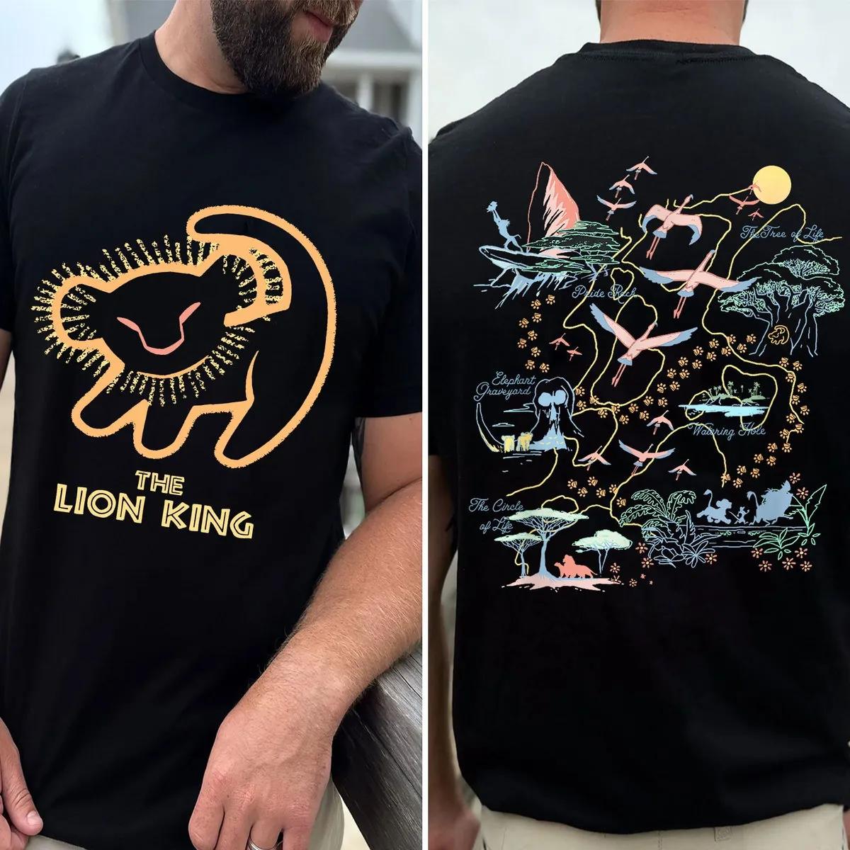 Two Sided Simba The Lion King Map Shirt 1