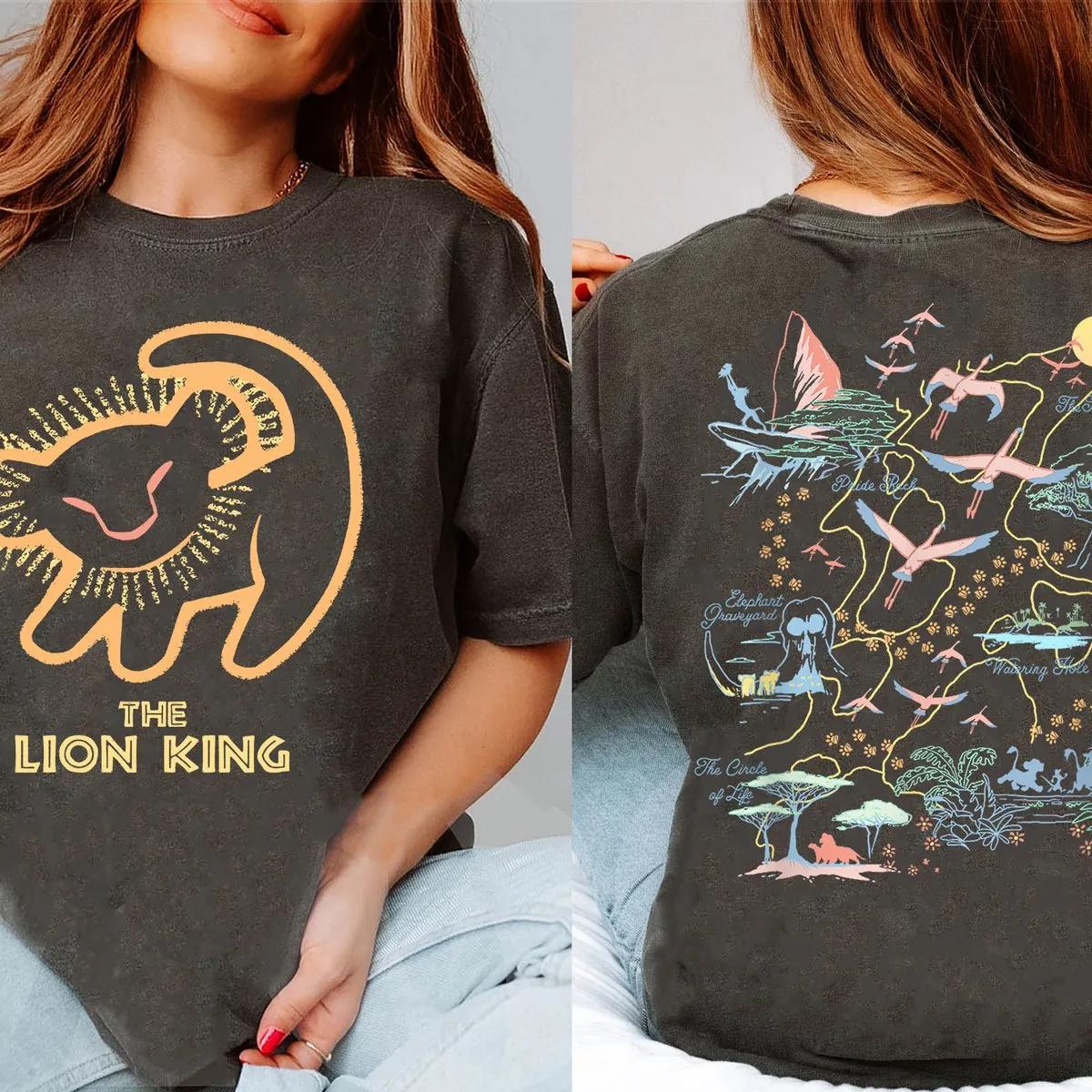 Two Sided Simba The Lion King Map Shirt 2