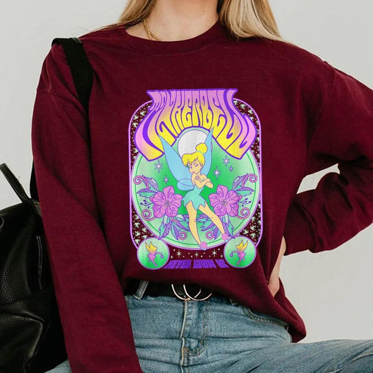 Two Sided Tinker Bell Think Happy Thoughts Shirt 6