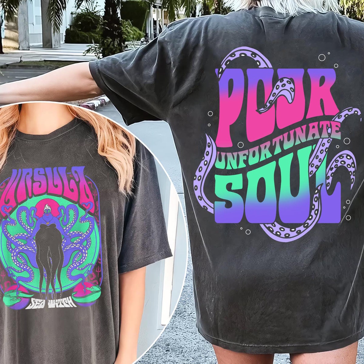 Two Sided Ursula Sea Witch Seventies Poor Unfortunate Soul Shirt 1 1