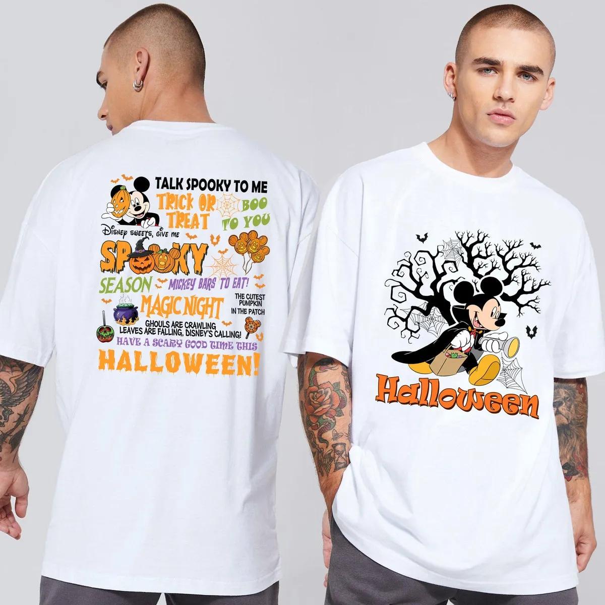 Two Sided Vintage Mickey Mouse Halloween 2024 Disney Shirt 1 1