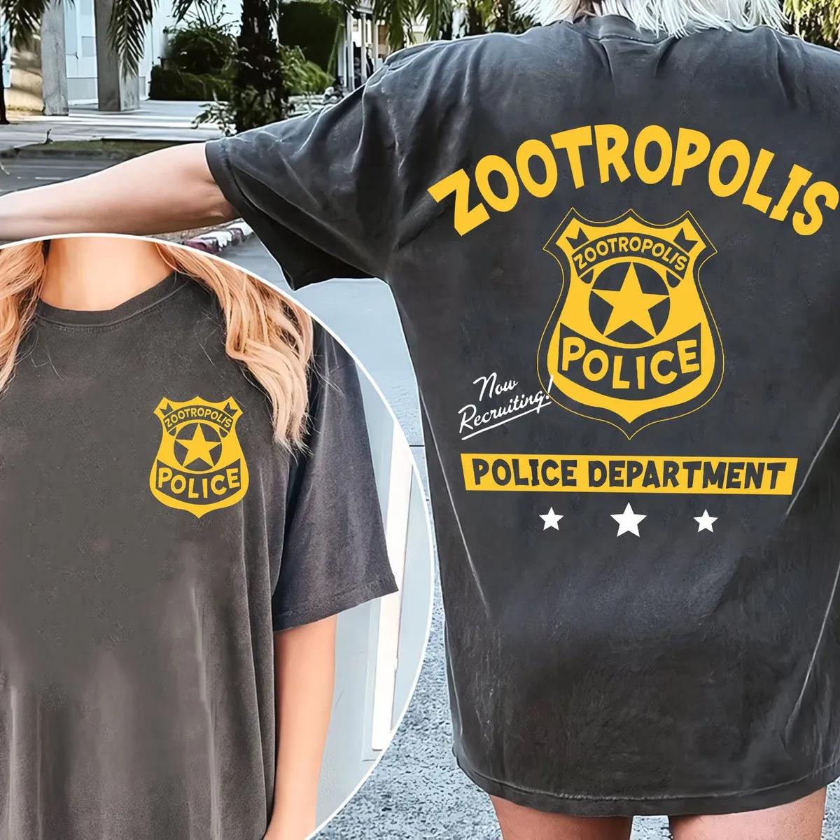 Two Sided Zootropolis Police Department Badge Shirt 2