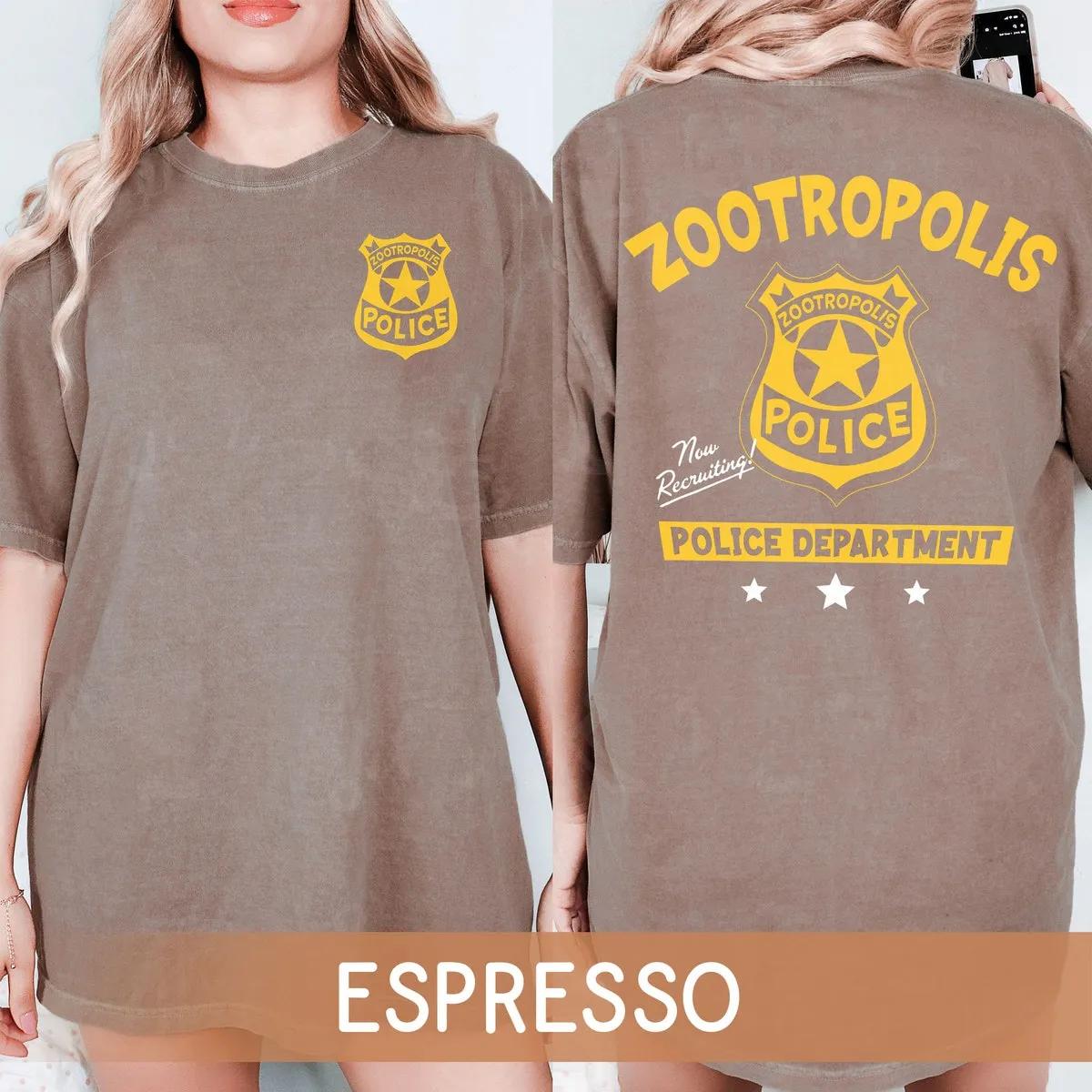 Two Sided Zootropolis Police Department Badge Shirt 4