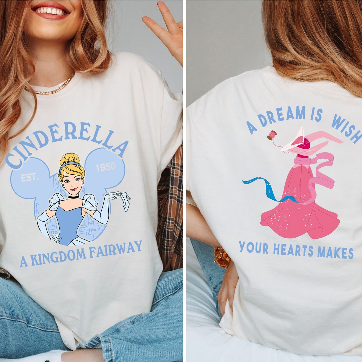 Two sided Cinderella Princess Disney Princess Shirt 2 1