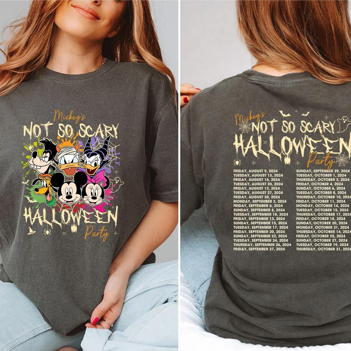 Two sided Mickey and Friends Halloween Party Shirt 2 1