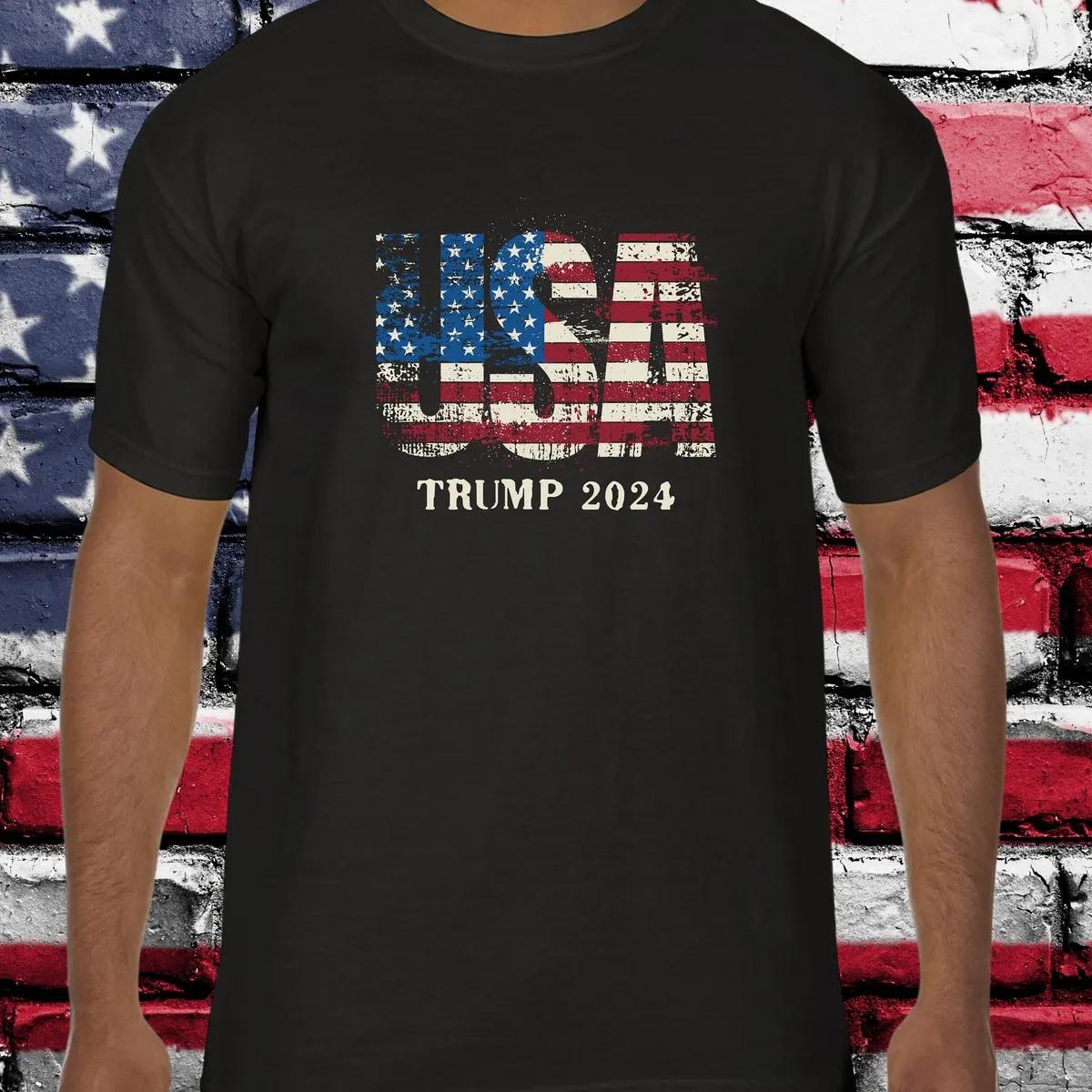 USA American Flag Grunge Shirt MAGA Republican Tee 2 1