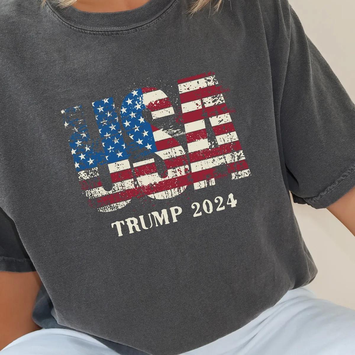 USA American Flag Grunge Shirt MAGA Republican Tee 3 1