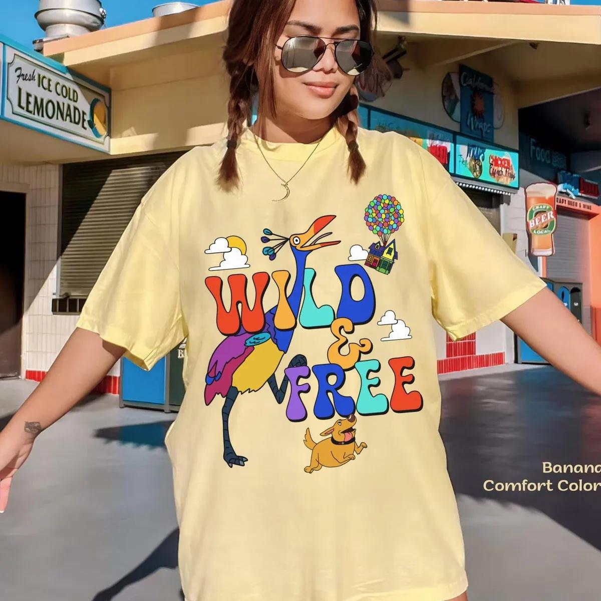 Up Balloon House Kevin Dug Dog Wild And Free Shirt 2