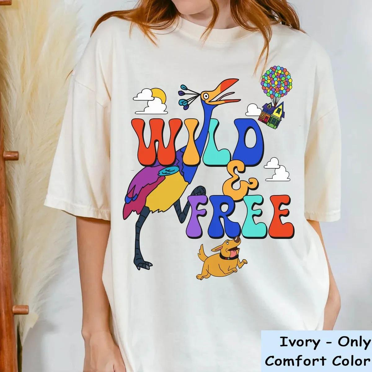 Up Balloon House Kevin Dug Dog Wild And Free Shirt 3