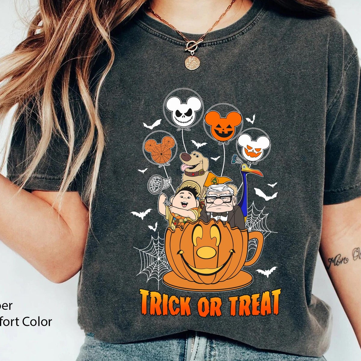 Up Movie Kevin Russell Carl Dug Pumpkin Tea Party Trick Or Treat Shirt 1 1