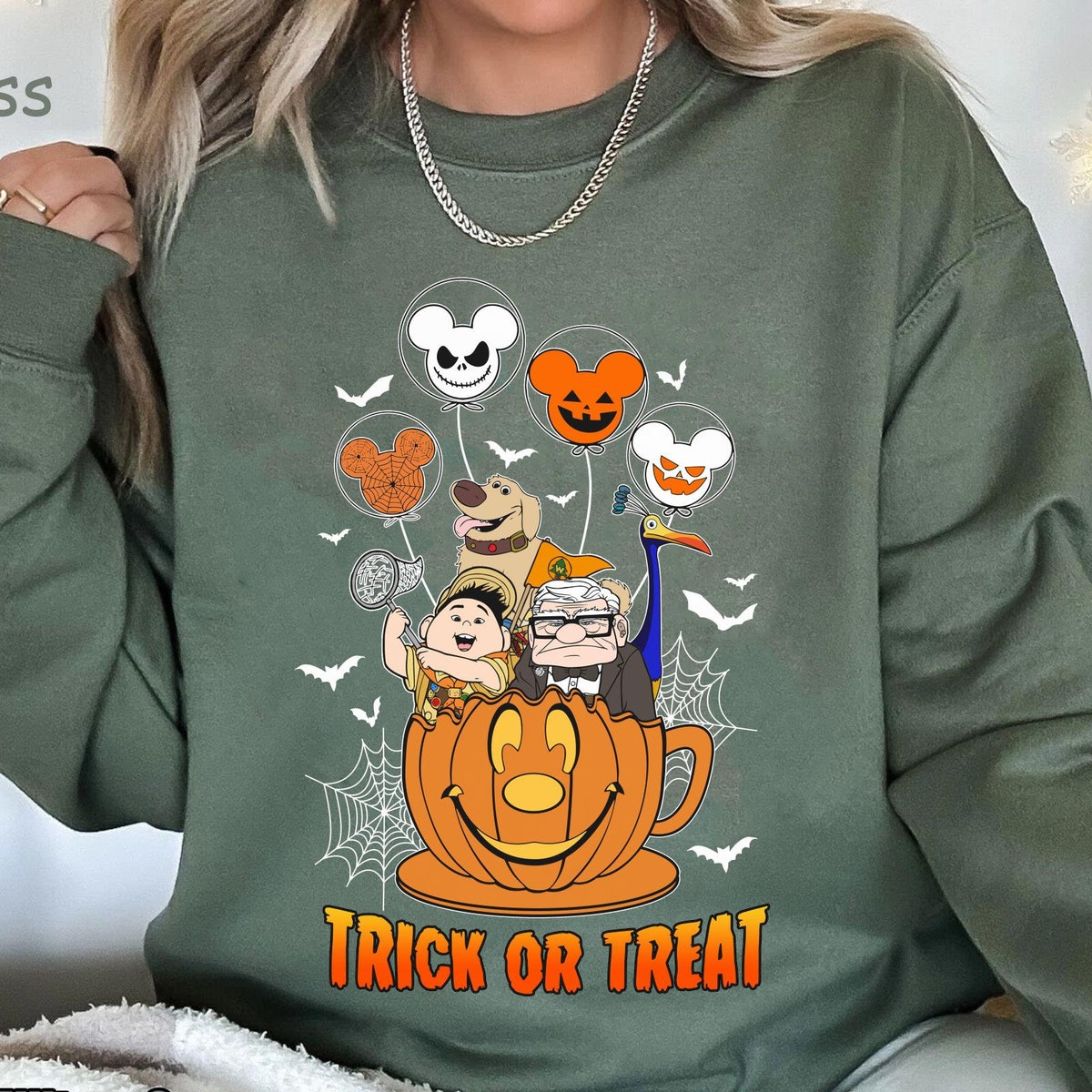 Up Movie Kevin Russell Carl Dug Pumpkin Tea Party Trick Or Treat Shirt 3 1