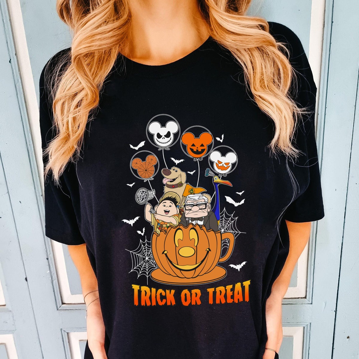 Up Movie Kevin Russell Carl Dug Pumpkin Tea Party Trick Or Treat Shirt 4 1