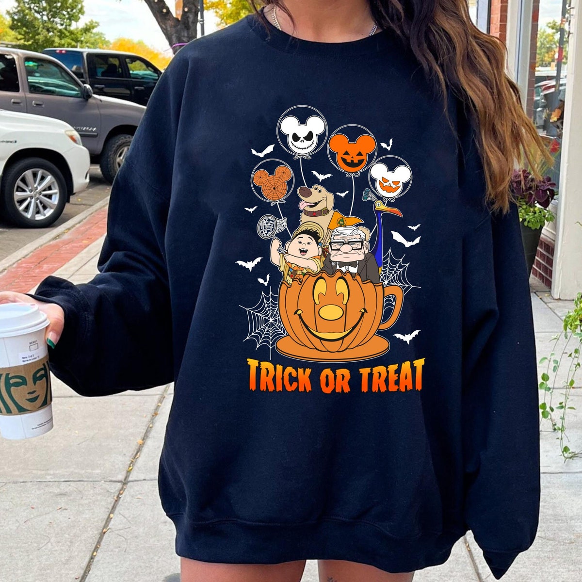 Up Movie Kevin Russell Carl Dug Pumpkin Tea Party Trick Or Treat Shirt 5 1