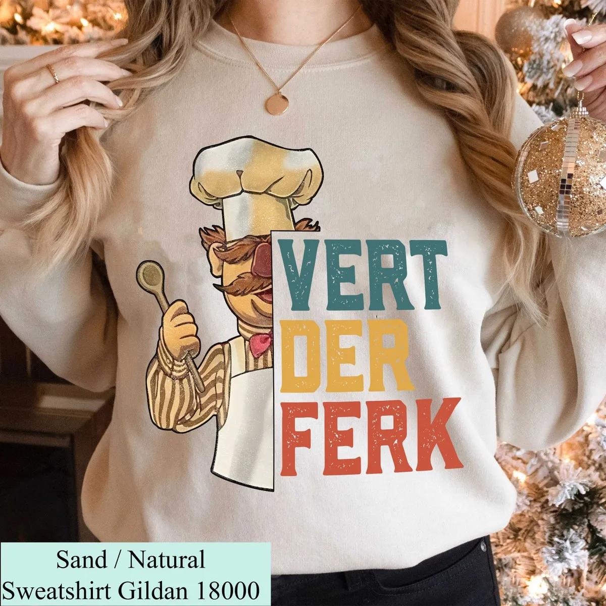 Vert Der Ferk Swedish Chef Shirt Disney The Muppet Christmas Carol Show Tee 1