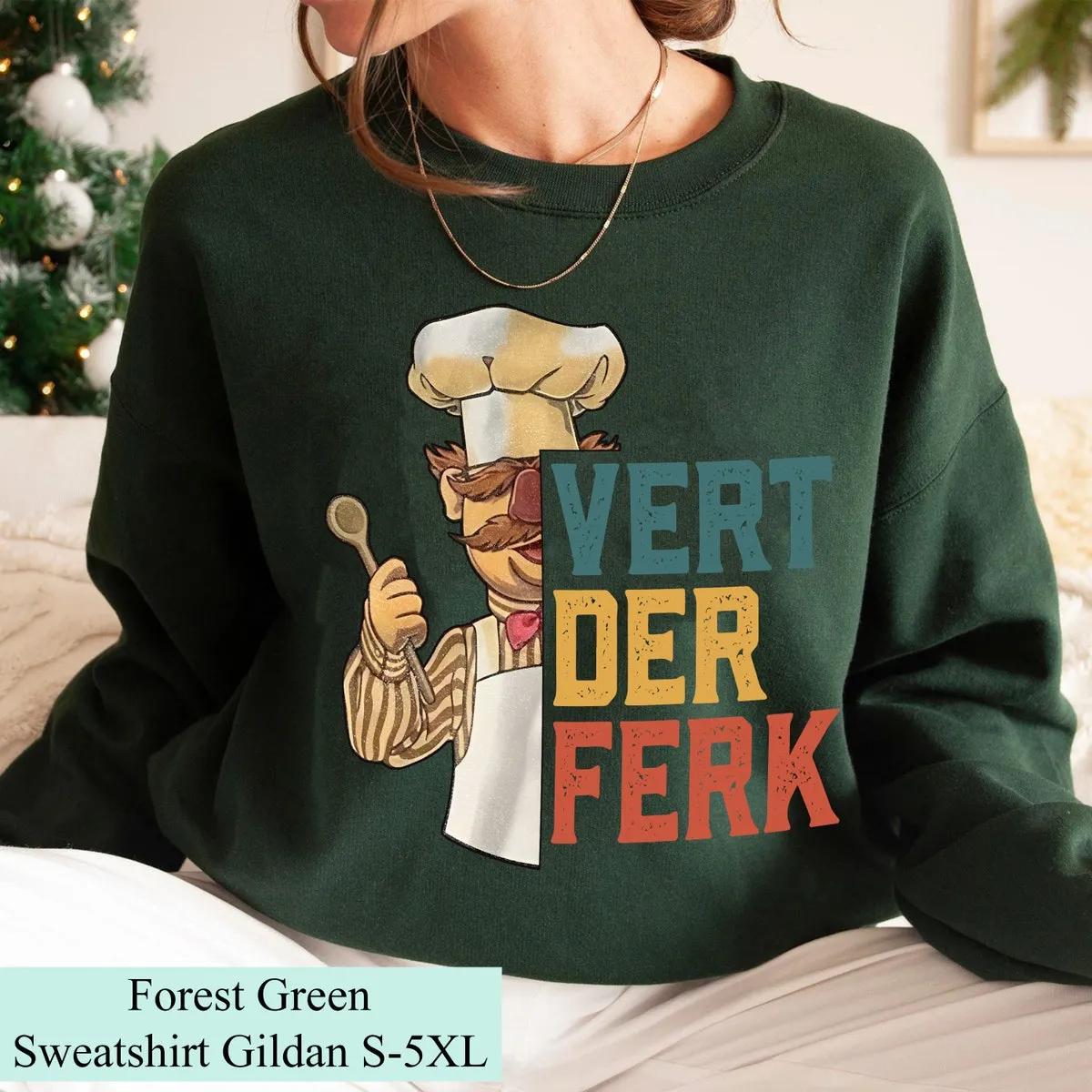 Vert Der Ferk Swedish Chef Shirt Disney The Muppet Christmas Carol Show Tee 4