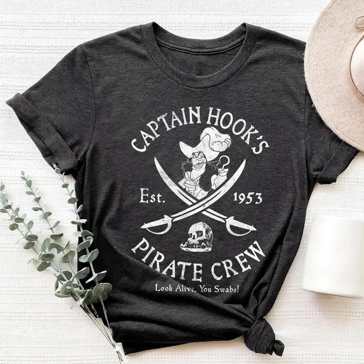 Villains Captain Hook Pirate Crew Est 1953 Disney Shirt 3 1