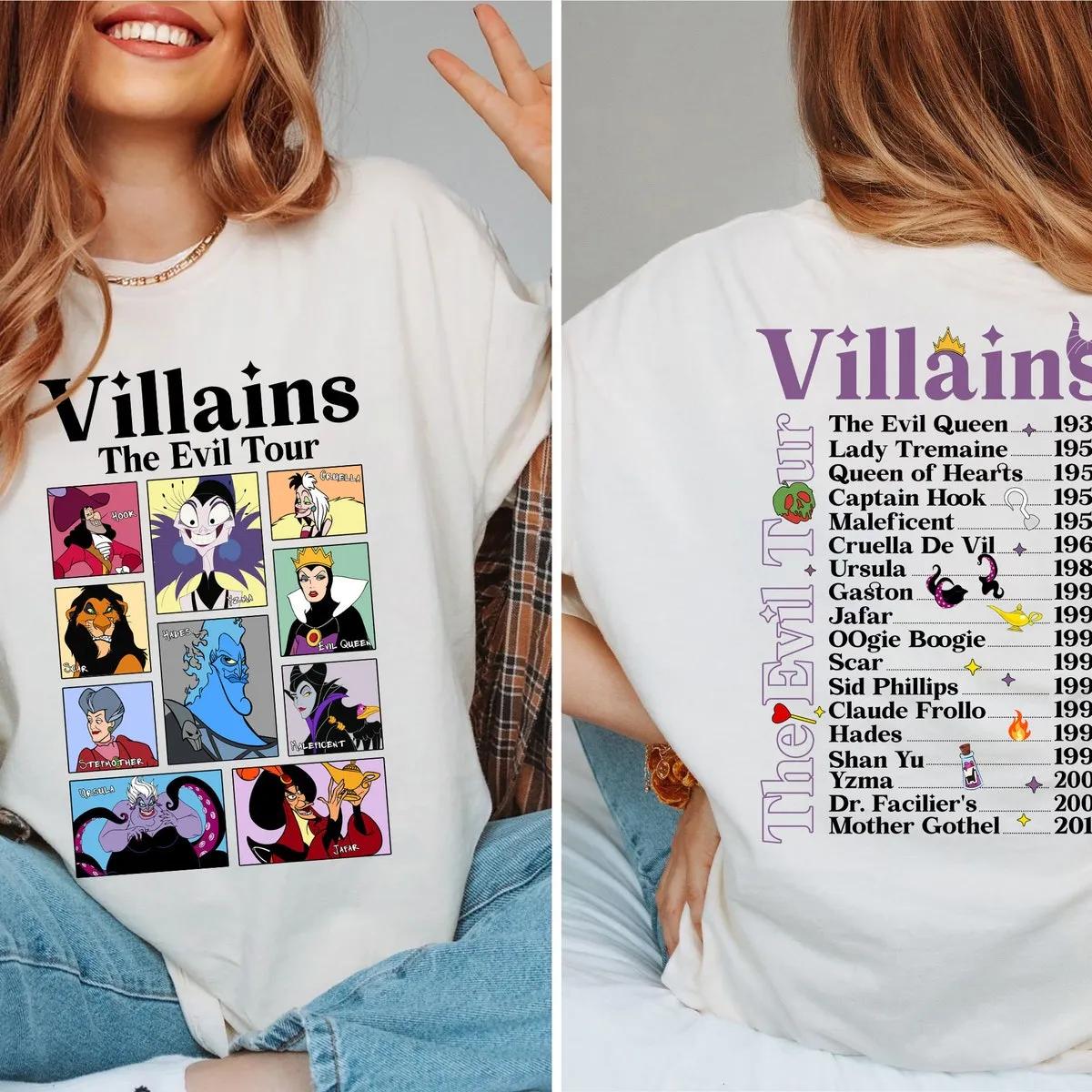 Villains The Evil Tour Disney Villains Shirt 1