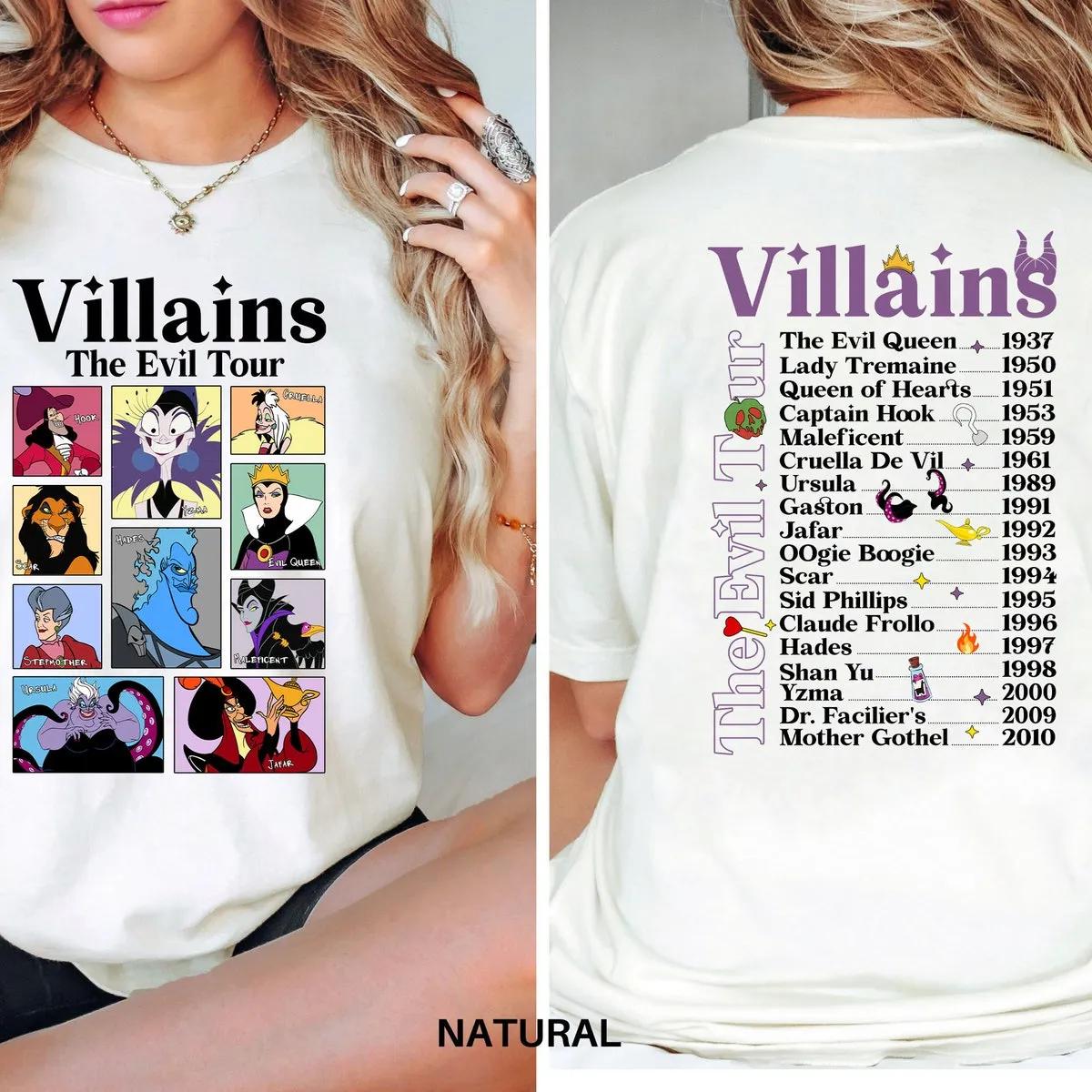 Villains The Evil Tour Disney Villains Shirt 2