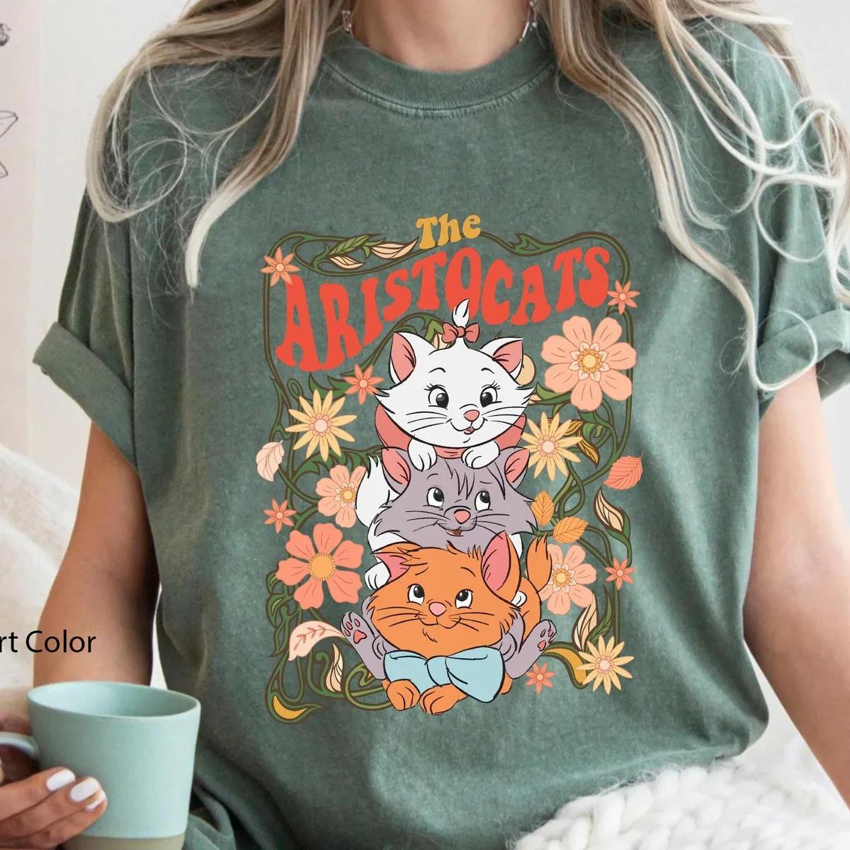 Vintage 70s the Aristocats Floral Shirt 4 1