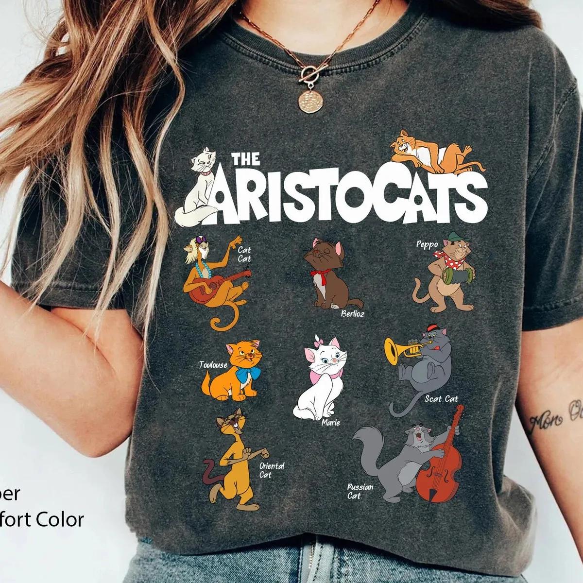 Vintage Aristocats All The Cats Shirt Marie Berlioz Toulouse Tee 3