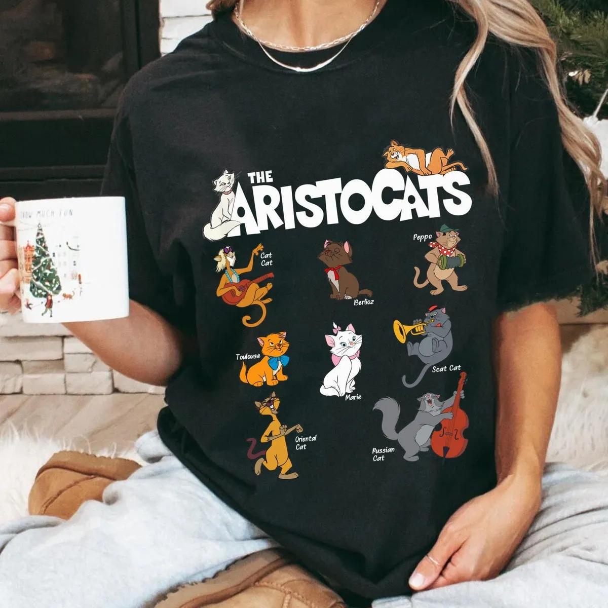 Vintage Aristocats All The Cats Shirt Marie Berlioz Toulouse Tee 5